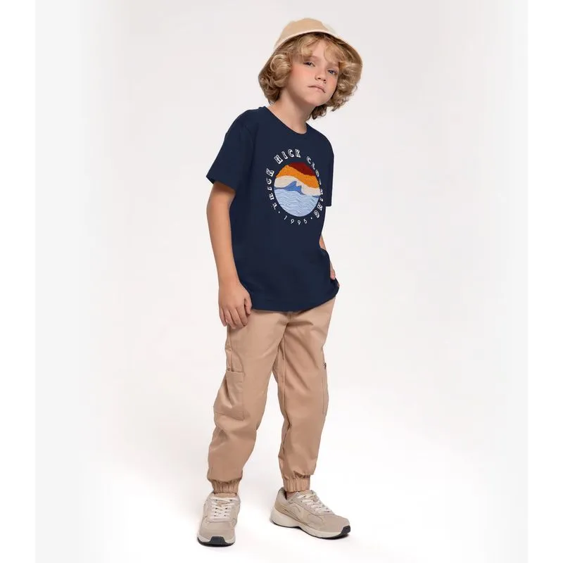 Calça Infantil Menino Em Sarja Trick Nick Marrom 12
