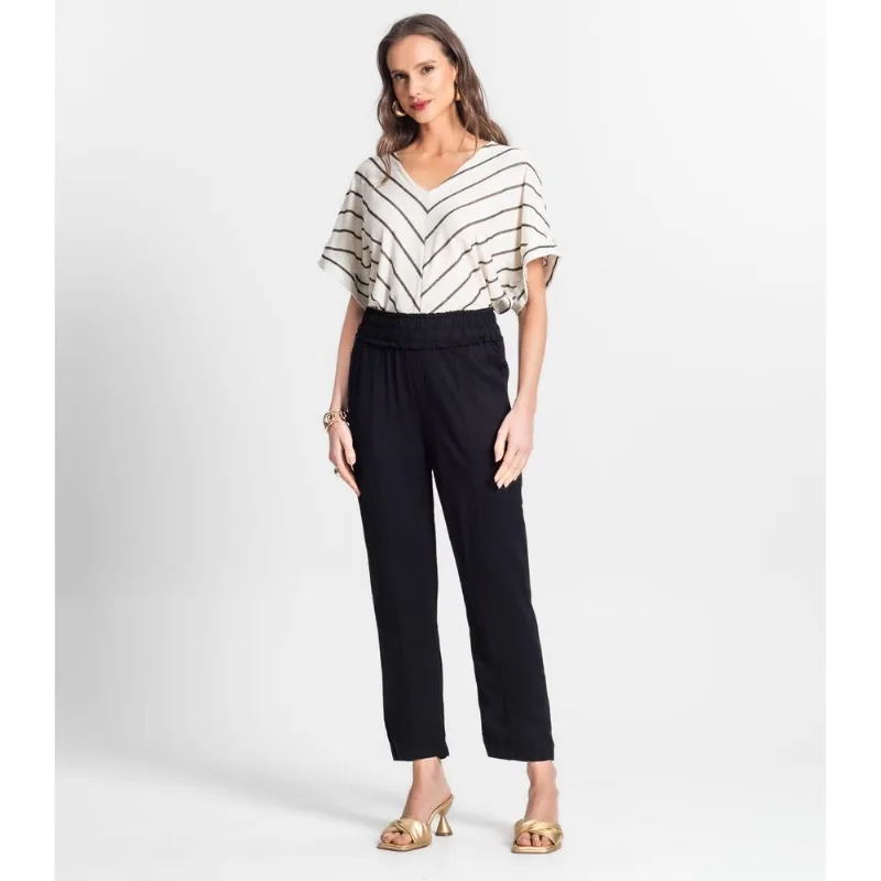 Calça Feminina Reta Em Viscose Endless Preto GG
