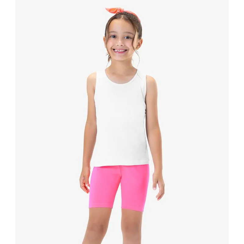Bermuda Infantil Feminina Ciclista Rovi Kids Rosa 14