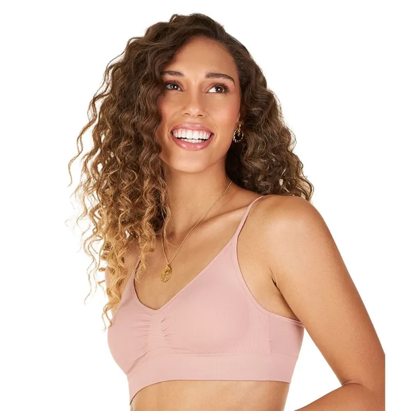 Sutiã Top Com Bojo Removível Sem Costura Zee Rucci Rosa G