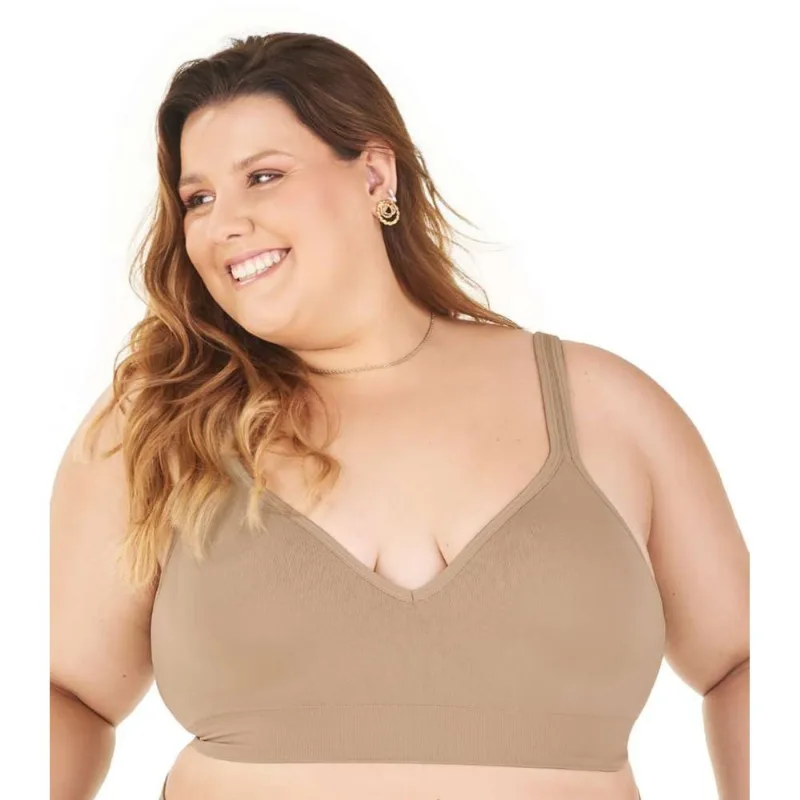 Sutiã Comfort Plus Size Sem Costura Zee Rucci Bege 50