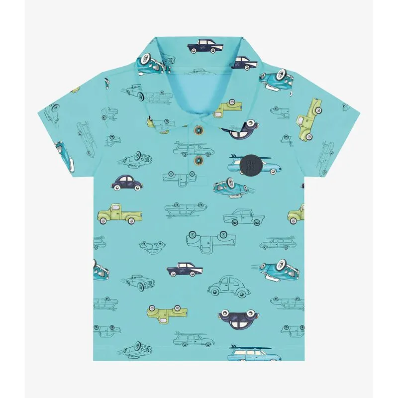 Camisa Polo Infantil Trick Nick Azul 3