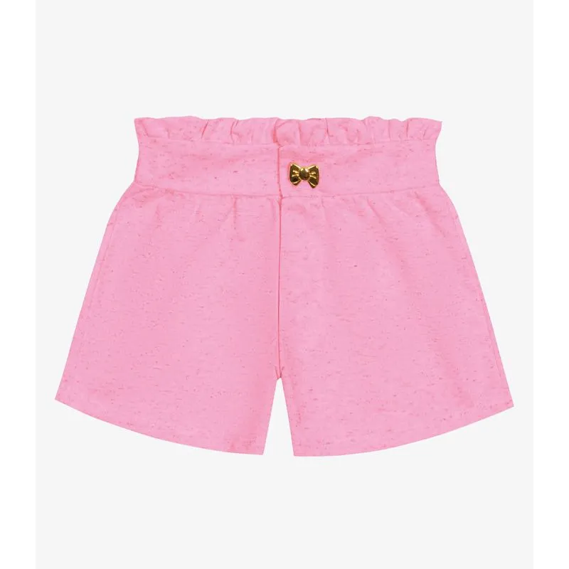 Shorts Infantil Menina Moletinho Trick Nick Rosa 12