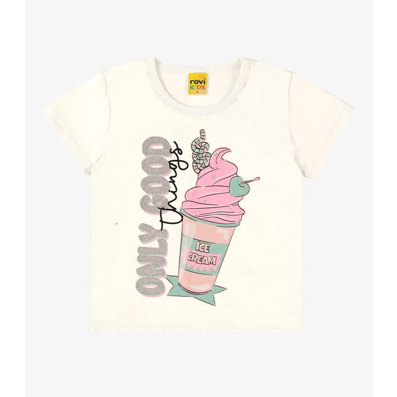Blusa Infantil Feminina Rovi Kids Bege 3