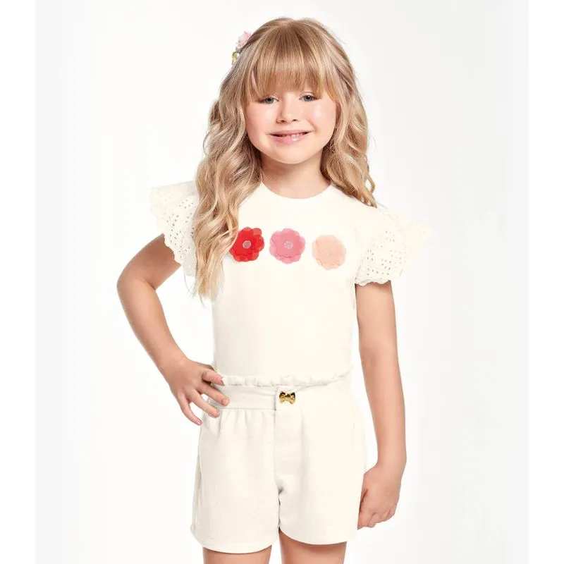 Blusa Infantil Feminina Trick Nick Bege 2
