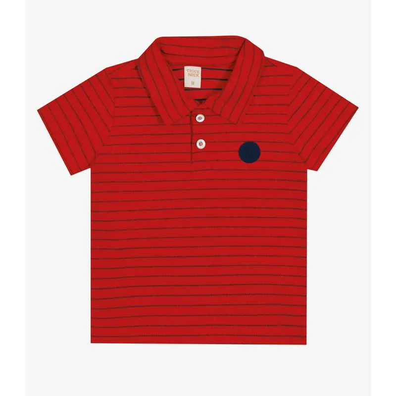 Camisa Polo Infantil Listrada Trick Nick Vermelho 8