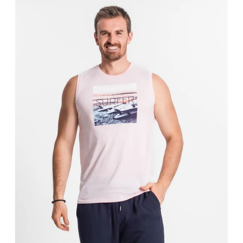 Regata Masculina Estampada Diametro Rosa GG