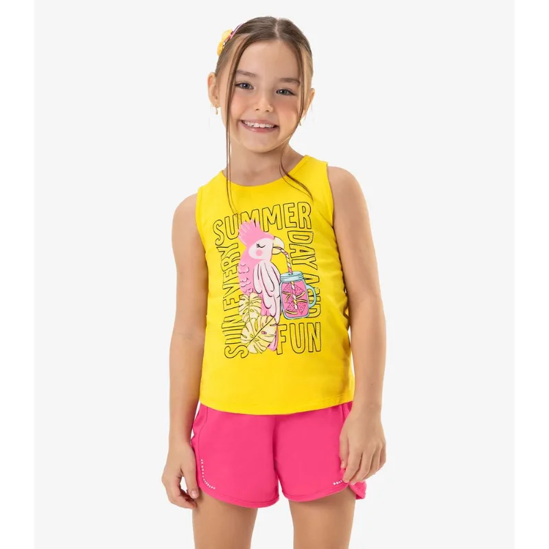 Regata Infantil Feminina Rovi Kids Amarelo 8