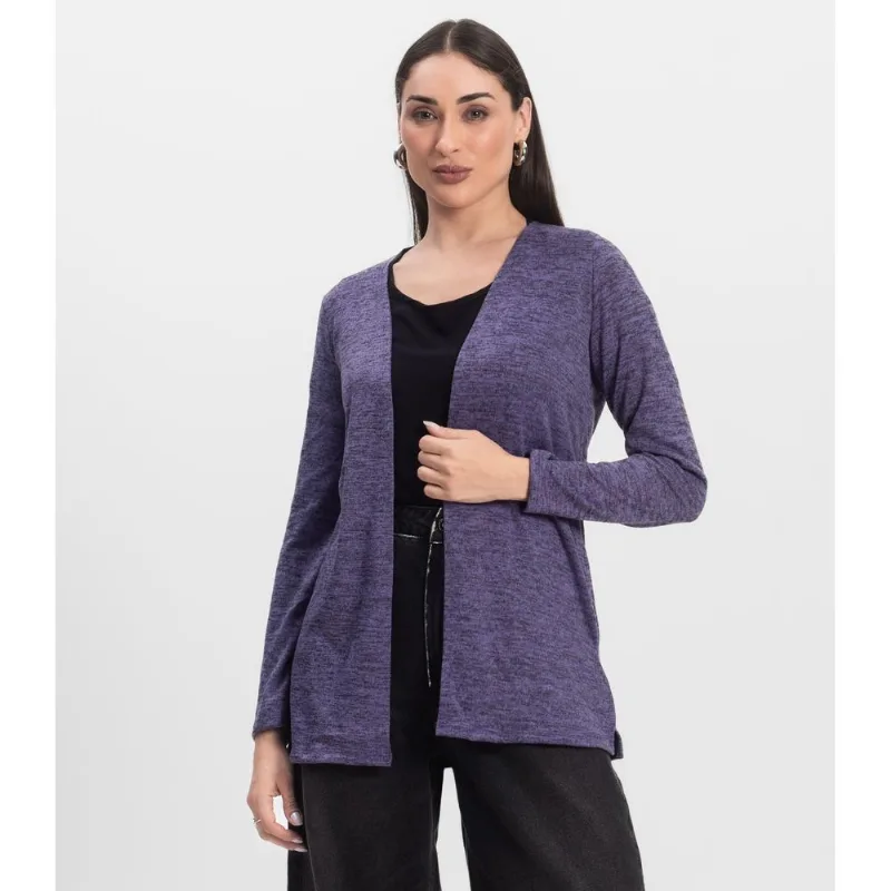 Cardigan Feminino Alongado Infinita Cor Roxo M