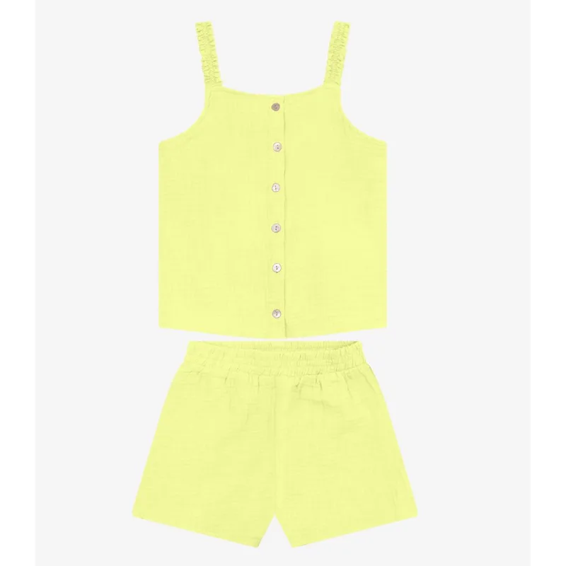 Conjunto Infantil Blusa Com Shorts Trick Nick Verde 6