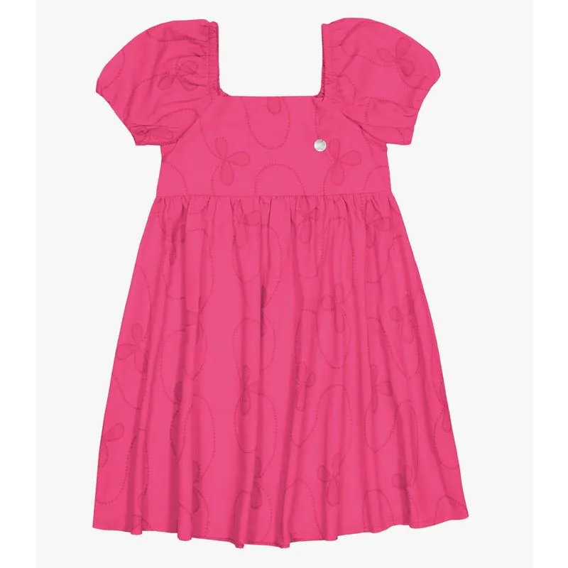 Vestido Infantil Em Linho Trick Nick Rosa 14