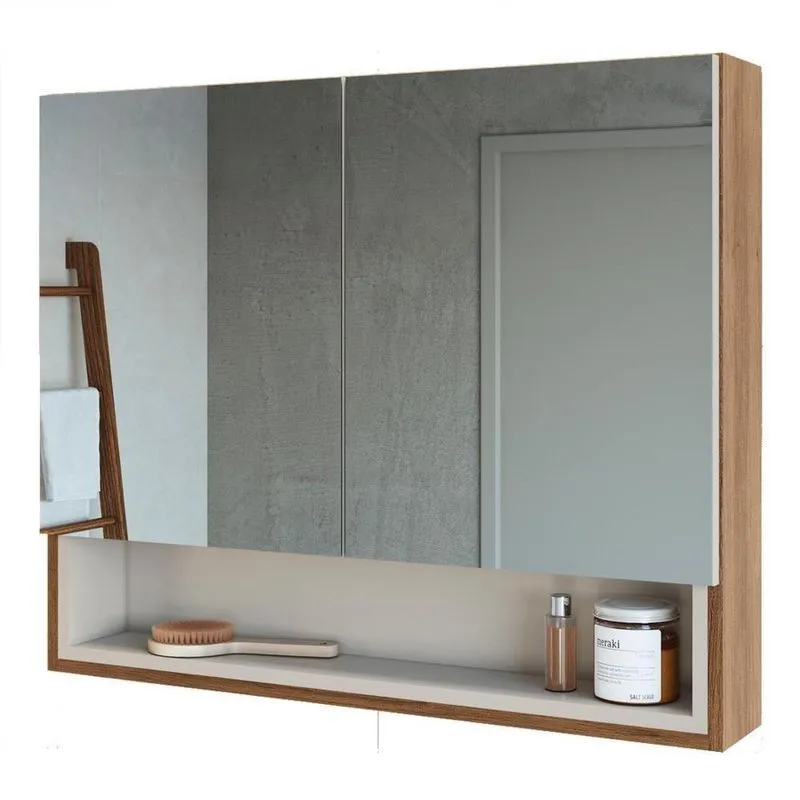 Espelheira 2 Portas E Nicho 80 Cm Es8240 Mell Arenas Faem Mell Arenas