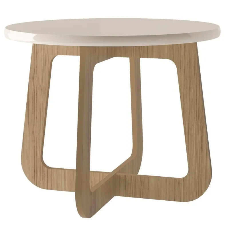 Mesa De Centro Para Sala De Estar 59 Cm 4551 Off White Carvalho Arly Off White Carvalho