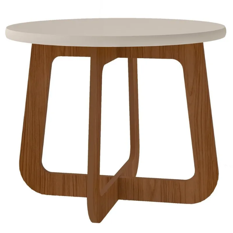 Mesa De Centro Para Sala De Estar 59 Cm 4498 Off White Cedro Arly