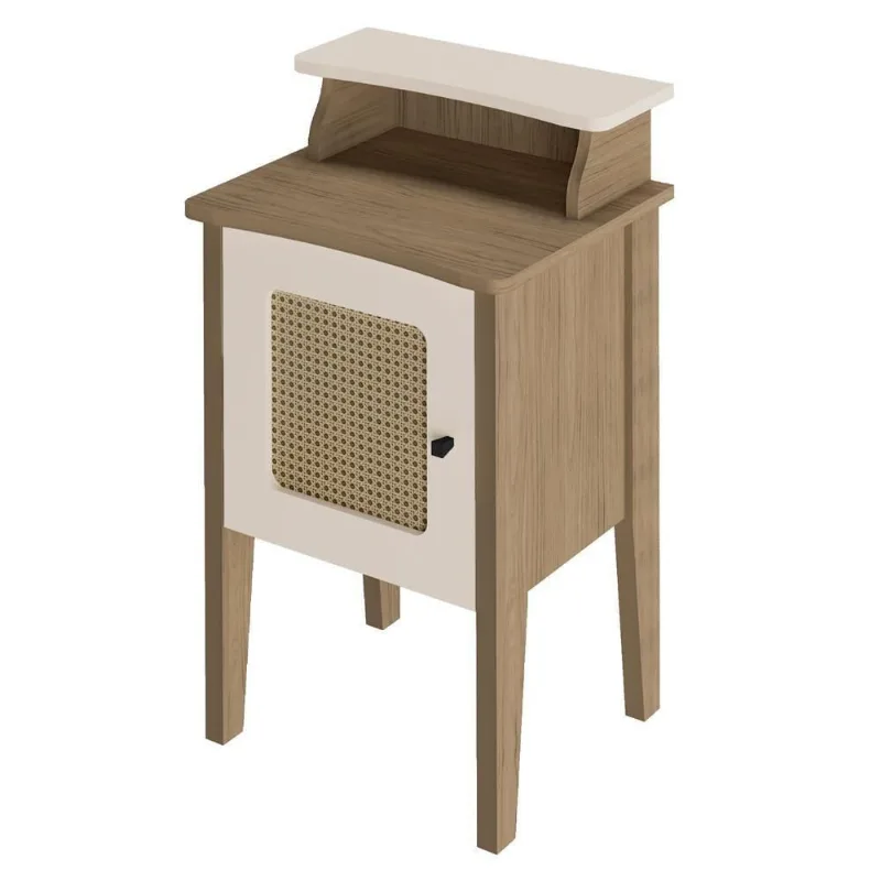 Mesa De Apoio Mdf Sala 43 Cm 4519 Carvalho Off White Arly Carvalho Off White