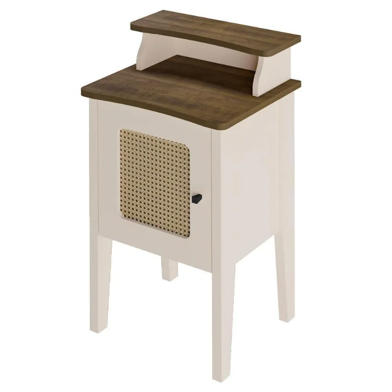 Mesa De Apoio Mdf Sala 43 Cm 4518 Pinho Off White Arly Pinho Off White