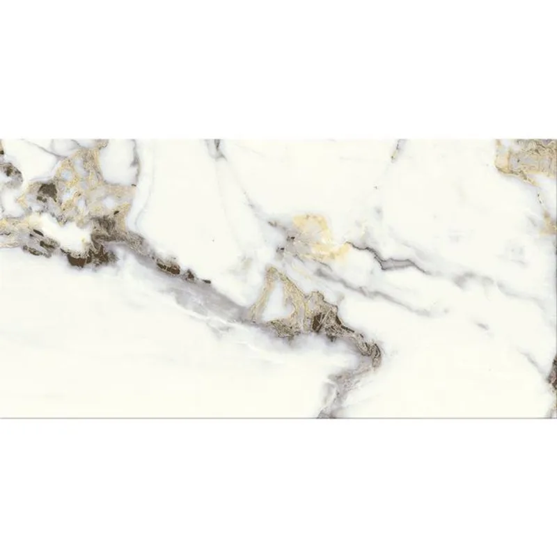 Mono Serra Eternal Beauty Ceramic Tile - White with Marble Look - 10-in x 22-in
