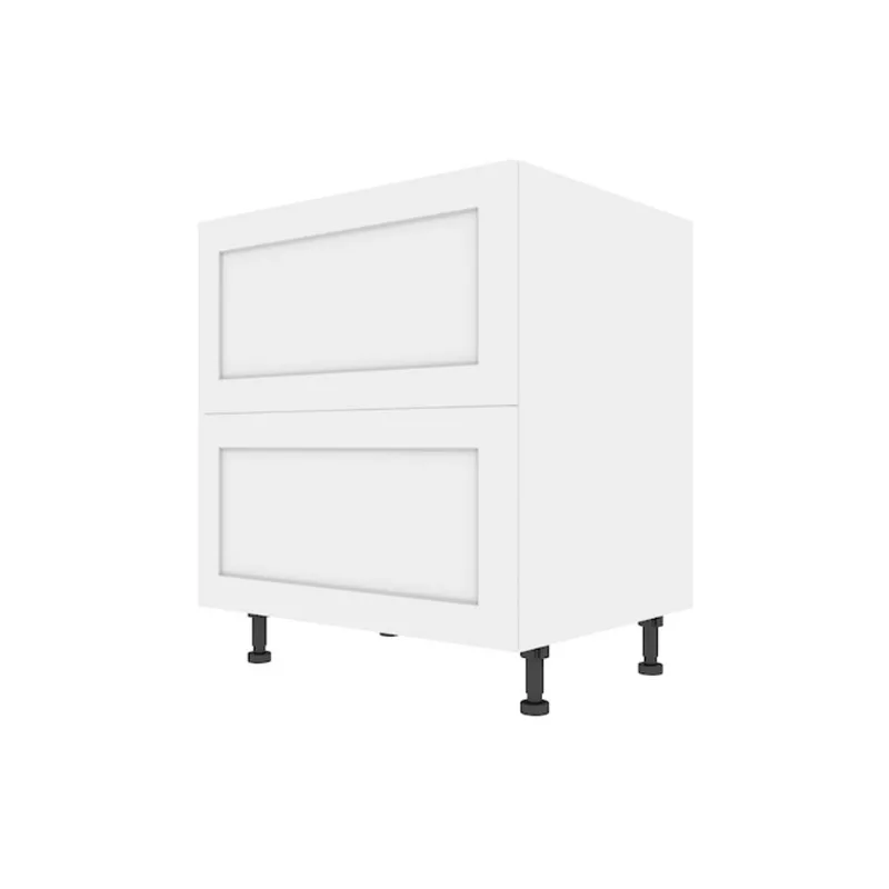 Landon & Co. ELITE Base Cabinet with 2 Drawers Shaker Style 30-in - White