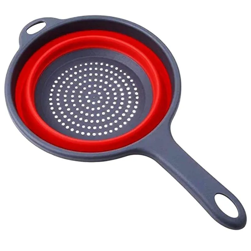 Escorredor De Silicone Compacto Retrátil Com Alça 23cm
