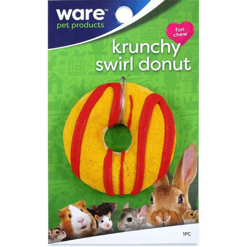 Chew Treat Krunchy Swirl Donut Para Pequenos Animais Da Ware