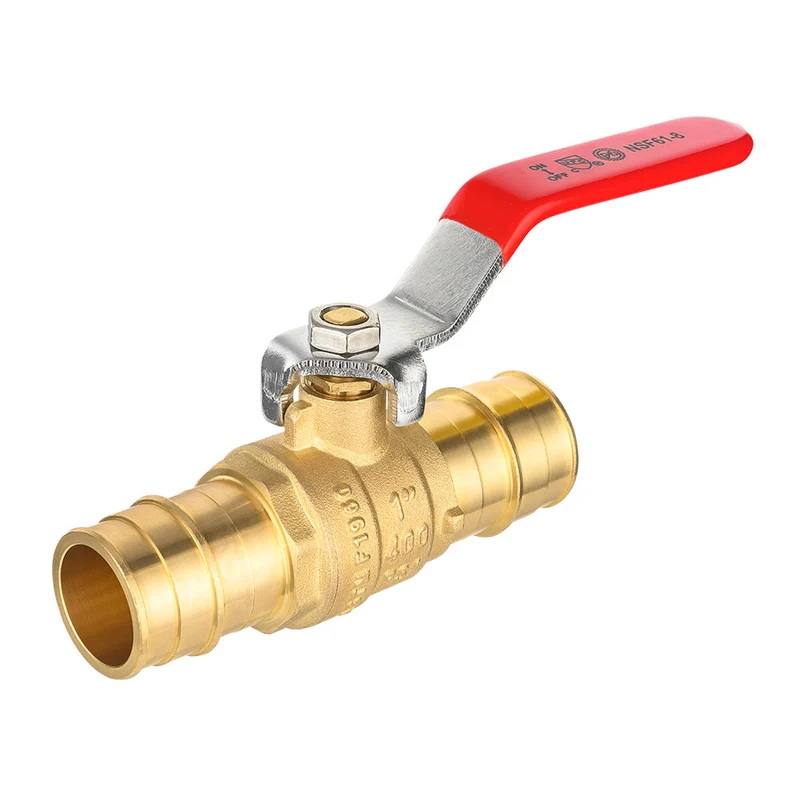 PEX Expansion Ball Valve (Lead Free) - Pick Size to Add 1" PEX Expansion - Red / 1