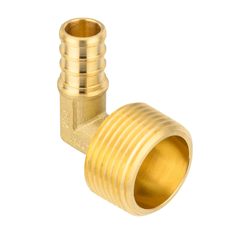 PEX-B Crimp x Male Threaded Reducing Elbow (Lead Free) - Pick Size to Add 3/4" PEX x 1/2" Male Threaded / 1