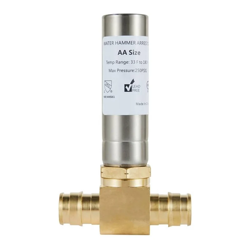 1/2" PEX-A Expansion Connection, Water Hammer Arrestor, Stainless Steel - Pick Size to Add Tee / 1