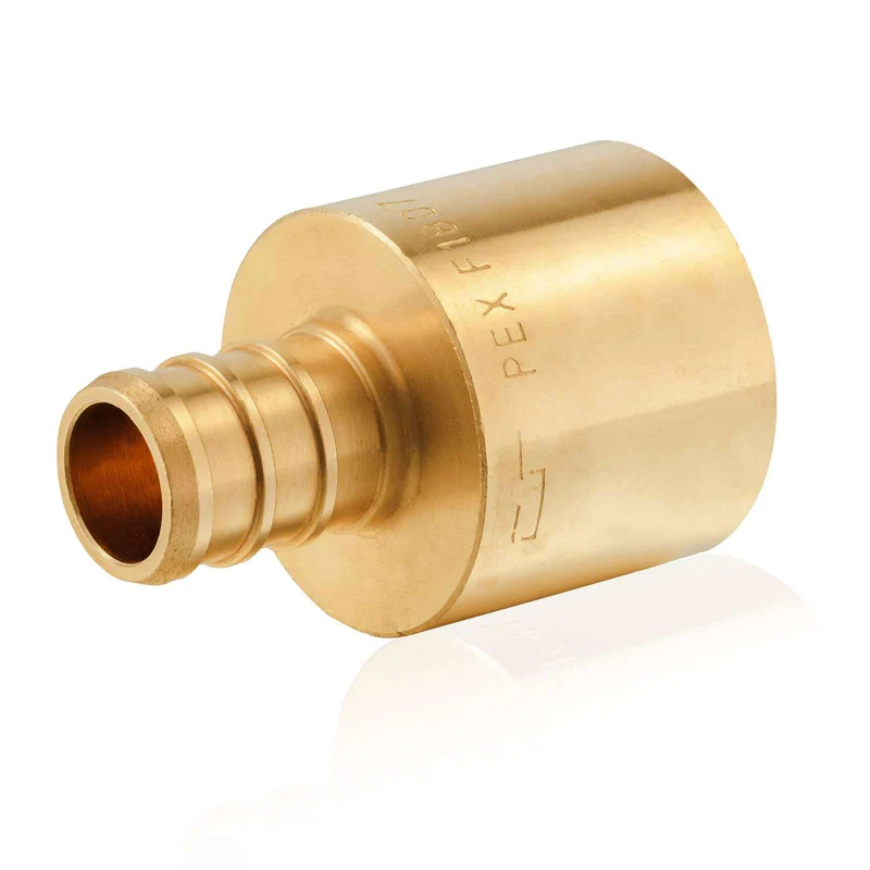 PEX-B Crimp x Female Sweat Reducing Coupling (Lead Free) - Pick Size to Add 3/4" PEX x 1" Female Sweat / 1