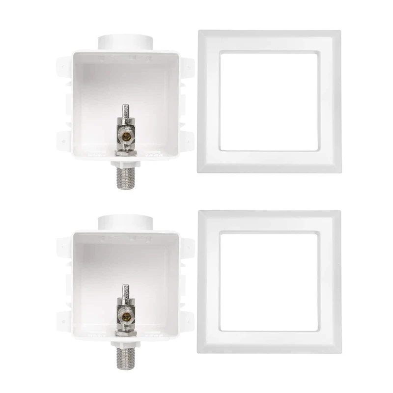 CPVC PPE Intet Toilet Outlet Box with Compression Outlet Connections - Pick Size to Add 1/2" Sweat Intel with Installed 1/4 Turn Angle Stop Valve / 2