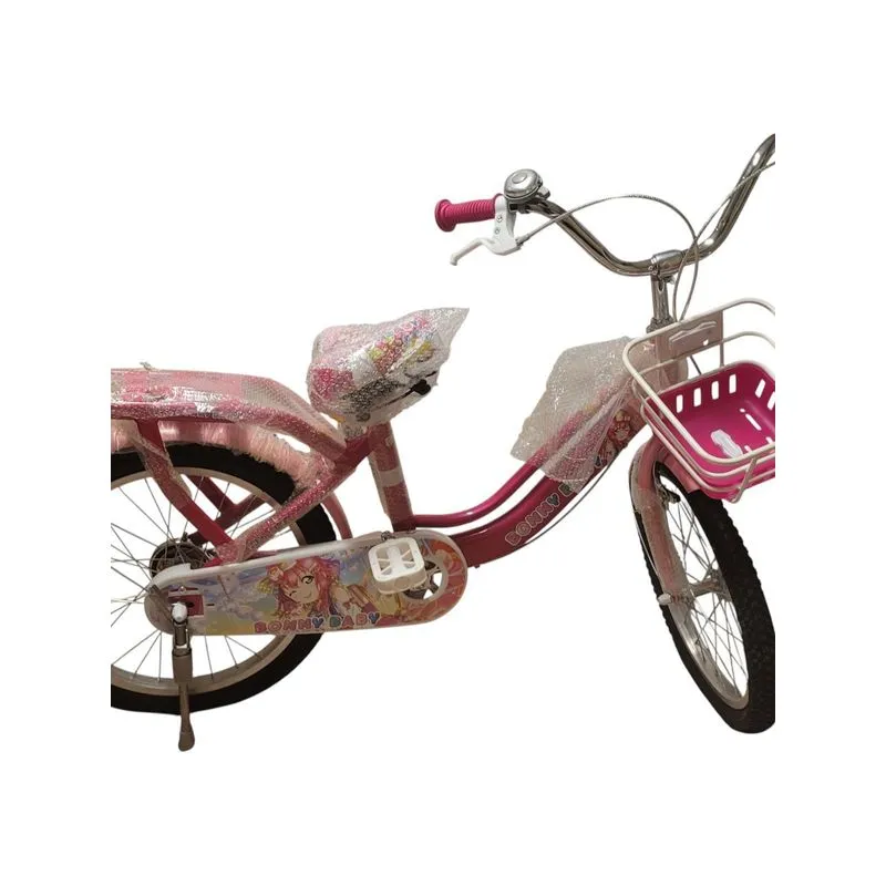 Bicicleta Rosa Com Cesta Aro 18 Us24045