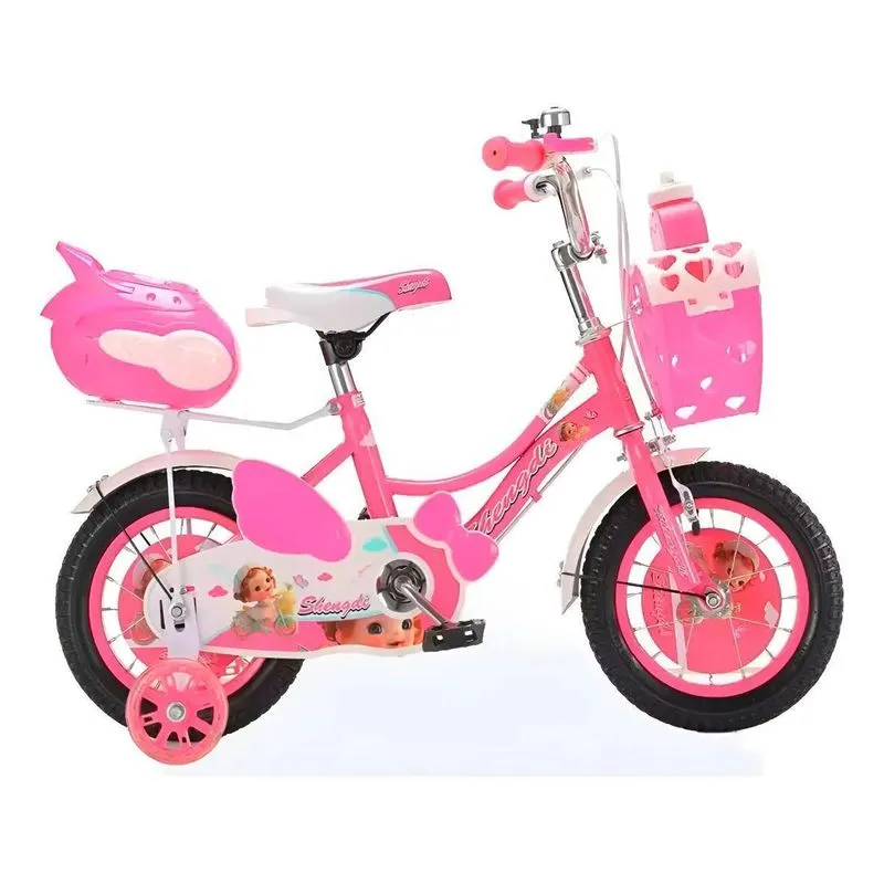 Bicicleta Rosa Com Cesta Aro 20 Us24037