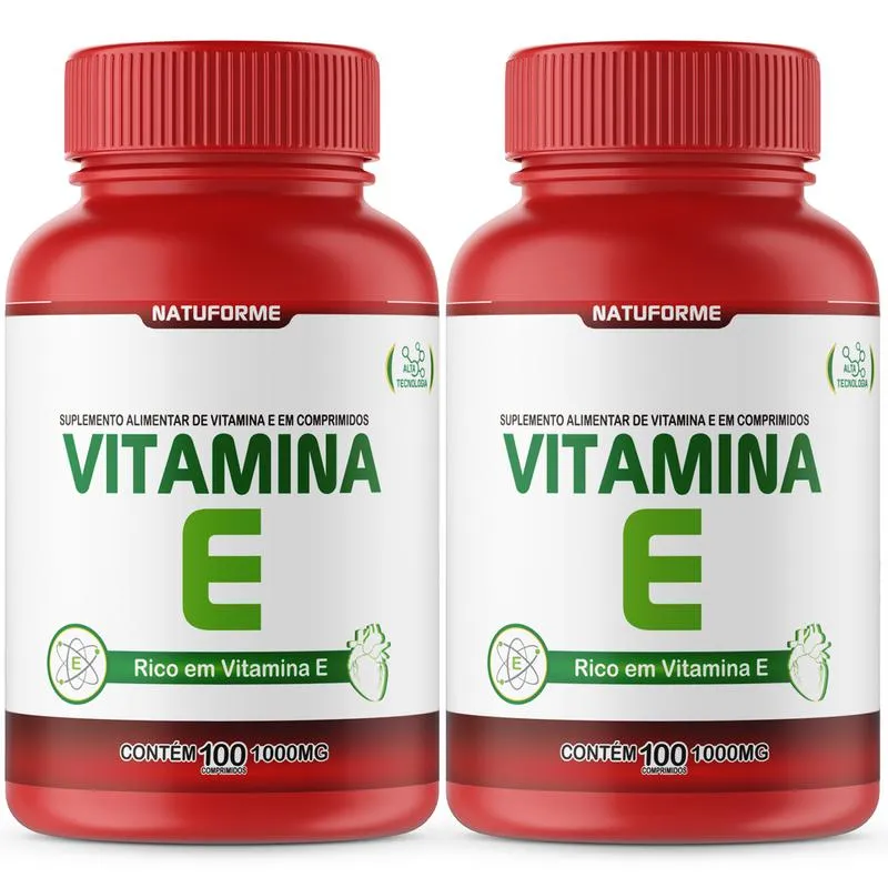 Kit 2 Potes Vitamina E 1000mg Com 100cpr Natuforme