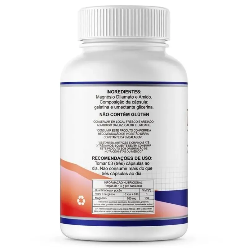 Kit 6 Potes Magnésio Dimalato 500Mg Com 120 Cáps Natuforme