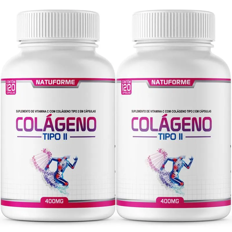 Kit 2 Potes Colágeno Tipo Ii 400Mg 120Cps Natuforme
