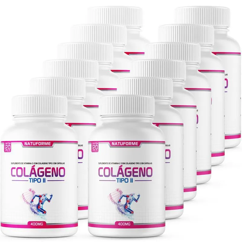 Kit 12 Potes Colágeno Tipo Ii 400Mg 120Cps Natuforme