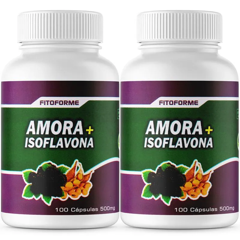 Kit 2 Potes Amora Com Isoflavona 500mg 100cps Fitoforme