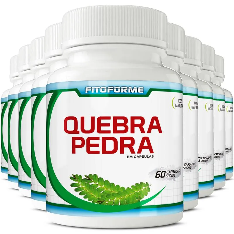 Kit 9 Potes Quebra Pedra 500mg Com 60 Cápsulas Natuforme