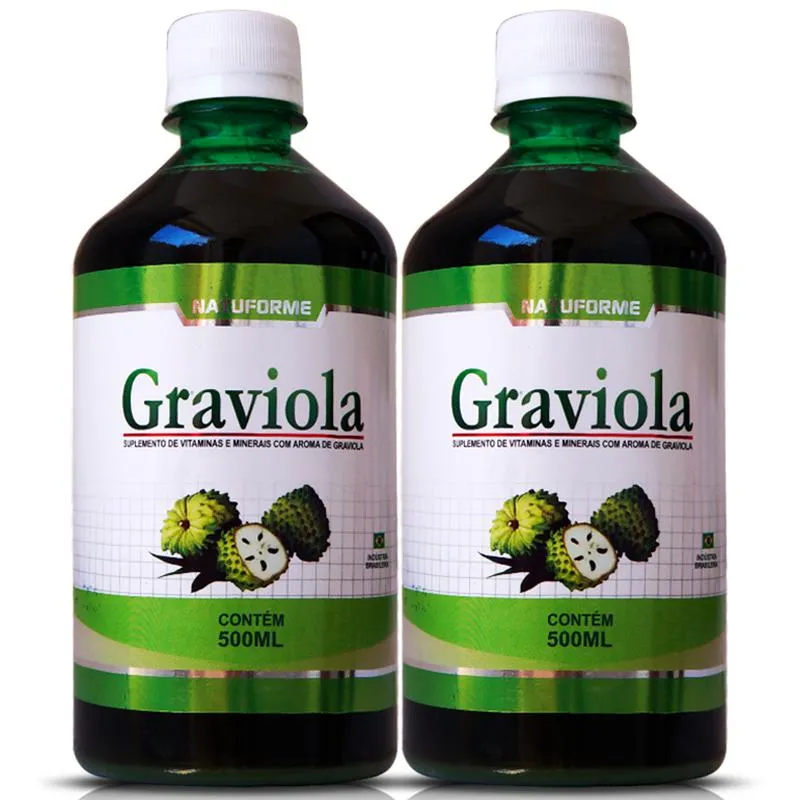 Kit 2 Potes Graviola Líquida 500ml Natuforme