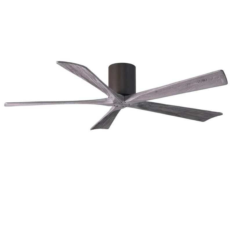 Matthews Irene 5H 60 in 5-Blade Indoor Hugger Ceiling Fan DC Textured Bronze / Barn Wood Tone