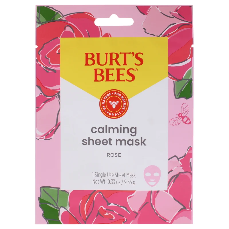 Burt's Bees Calming Sheet Mask - Rose by Burts Bees for Unisex - 1 Pc Mask 1 Pc