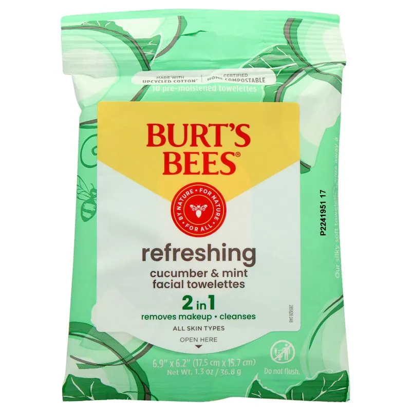 Toalhas De Limpeza Facial - Pepino E Hortelã Da Burts Bee