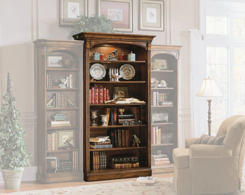 Hooker Furniture - Brookhaven Open Bookcase - 281-10-545 Medium Brown / 17.5" X 45" X 82.25"