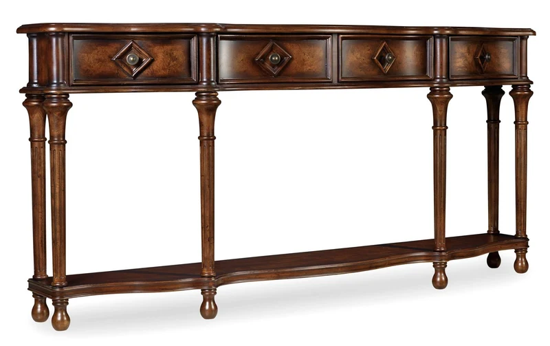 Hooker Furniture - 72'' Hall Console - Dark Wood - 963-85-122 Dark Wood / 12" X 72" X 34"