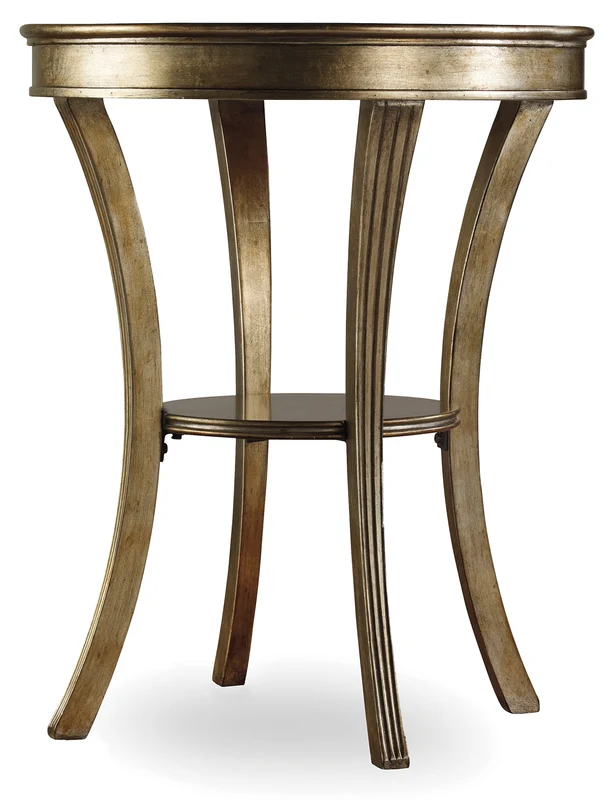 Hooker Furniture - Sanctuary Round Mirrored Accent Table - Visage - 3014-50001 Gold / 22" X 22" X 27"