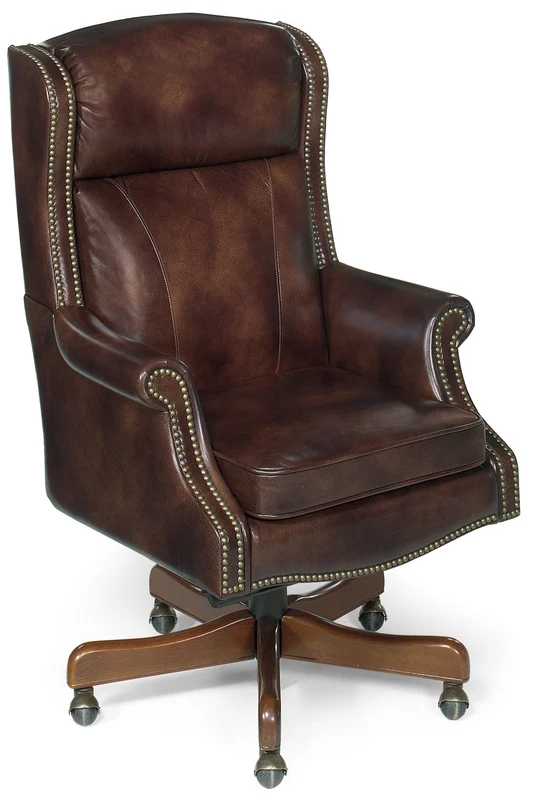 Hooker Furniture - Merlin Executive Swivel Tilt Chair - EC216 Medium Brown / 30" X 28.75" X 48.75"