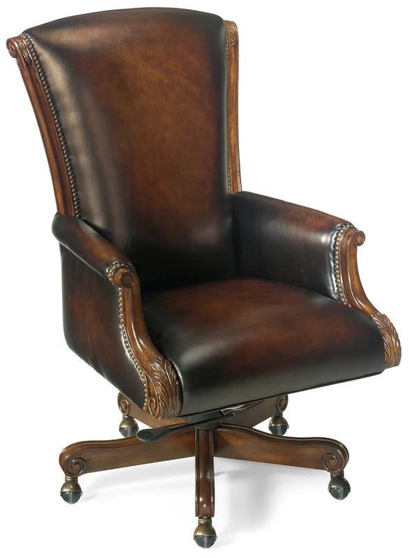 Hooker Furniture - Samuel Executive Swivel Tilt Chair - EC245 Medium Brown / 34" X 28" X 47"