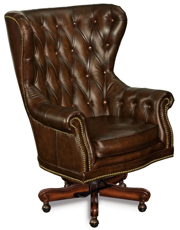 Hooker Furniture - Erin Executive Swivel Tilt Chair - EC362-201 Dark Brown / 35" X 33.5" X 49"