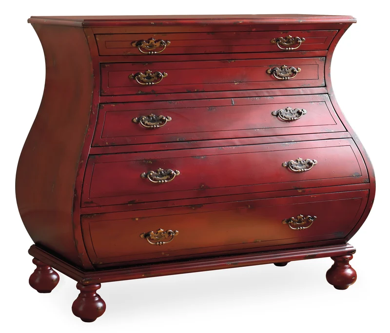 Hooker Furniture - Red Bombe Chest - 5102-85001 Red / 22" X 44" X 38"