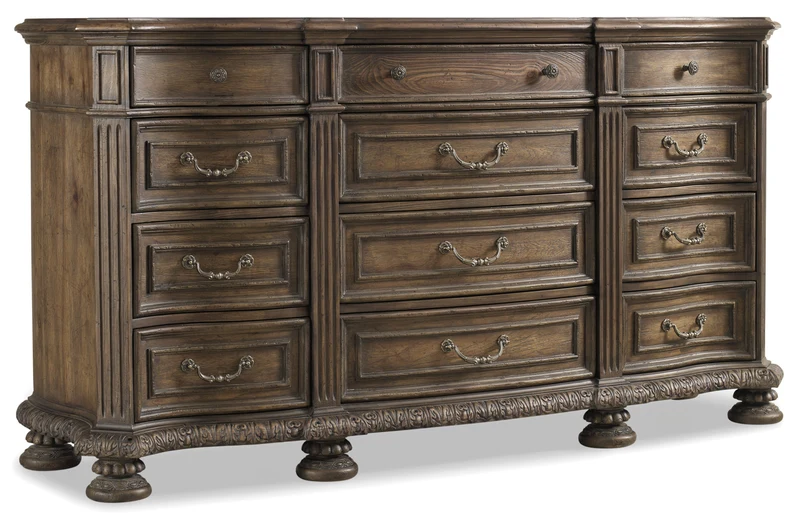 Hooker Furniture - Rhapsody Twelve Drawer Dresser - 5070-90002 Dark Brown / 22" X 73" X 40.5"