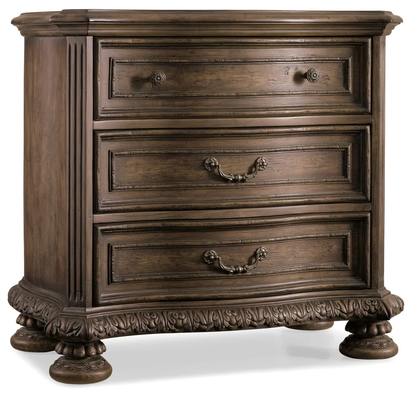 Hooker Furniture - Rhapsody Three Drawer Nightstand - 5070-90016 Dark Brown / 20.25" X 34.5" X 32.25"